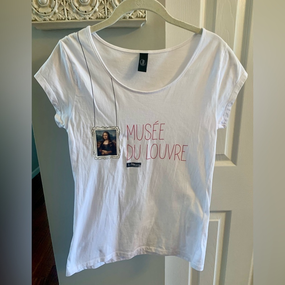 White Musée du Louvre Graphic T-Shirt